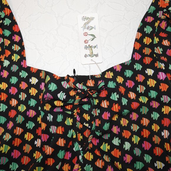 HVN Dylan Tropical Fish Print Minidress - Picture 5 of 9